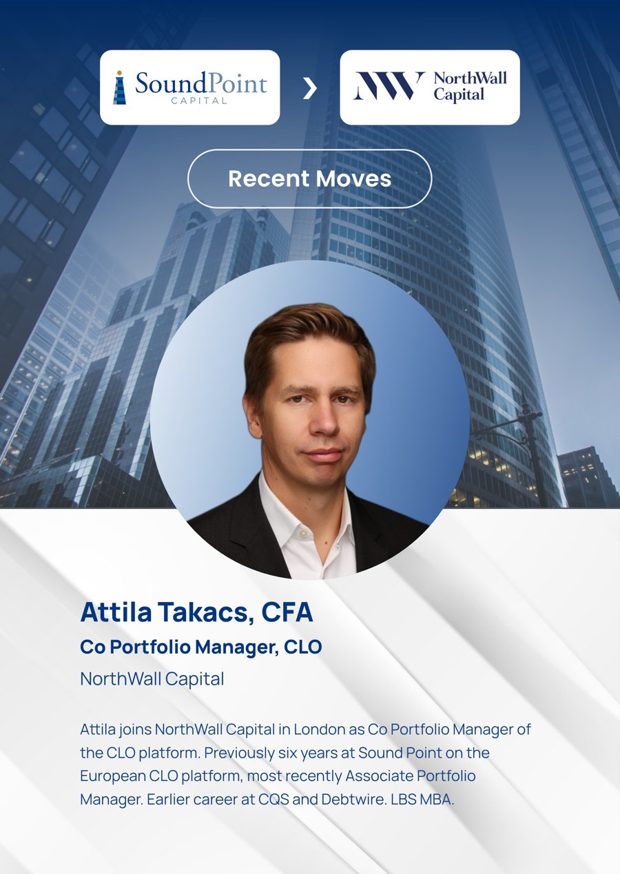 Attila Takacs, CFA, Co Portfolio Manager, CLO, Sound Point to NorthWall Capital