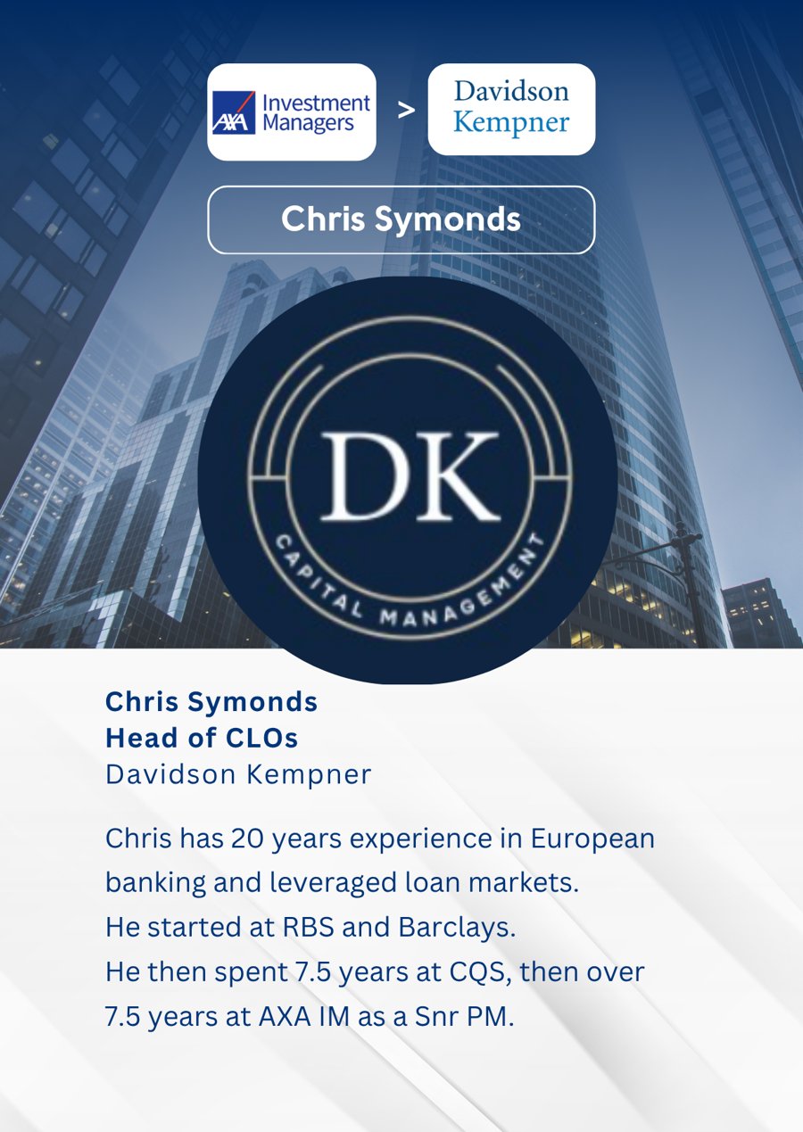 Chris Symonds, Head of CLOs, AXA IM to Davidson Kempner