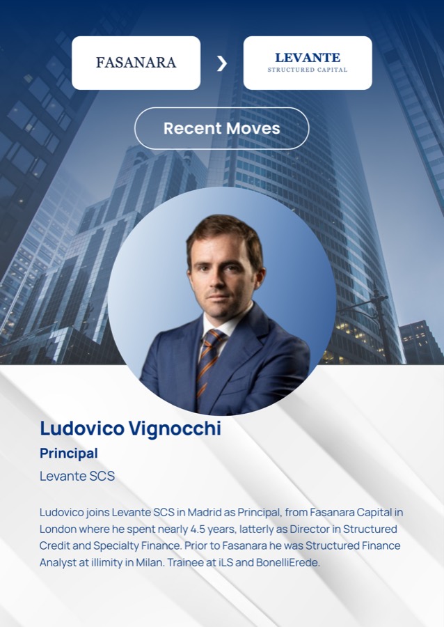 Ludovico Vignocchi, Principal, Fasanara to Levante SCS
